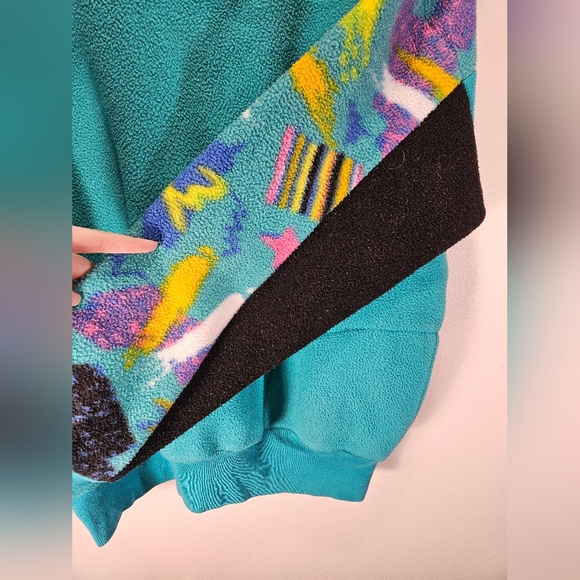 Vintage Abstract Fila 1/4 zip fleece - Picture 4 of 6